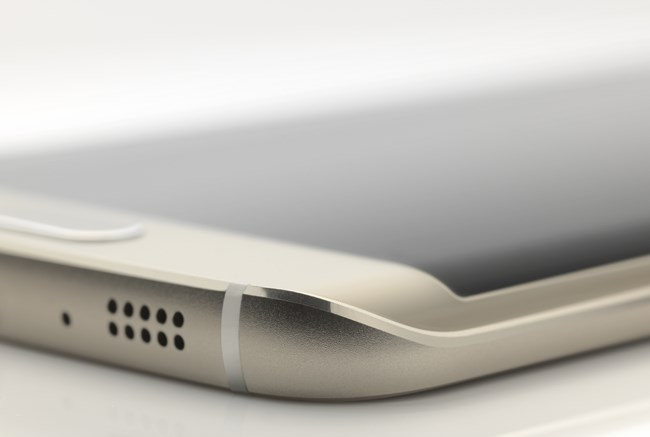 GALAXY S6 edge, Key visual, side bottom, gold platinum 